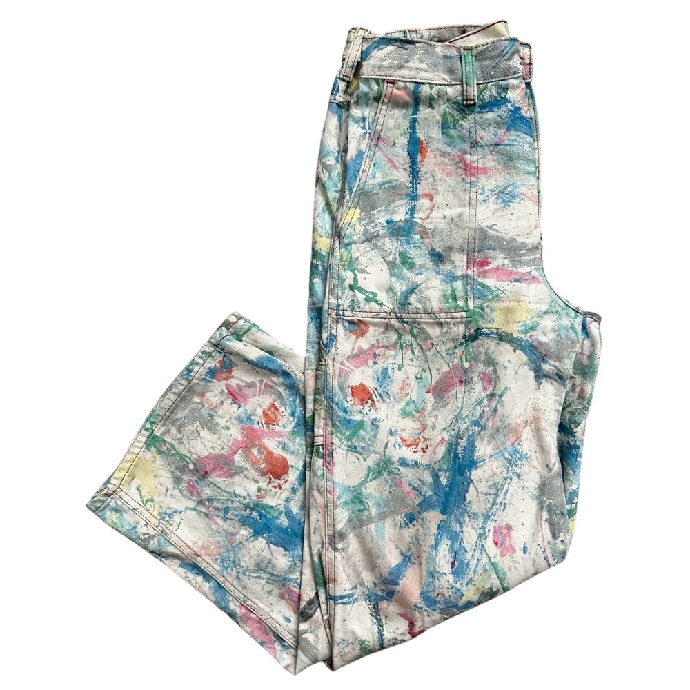 Wrangler Casey Jones Wide Leg Painter Jeans Art‎ Graffiti 90's Jeans Pants XS